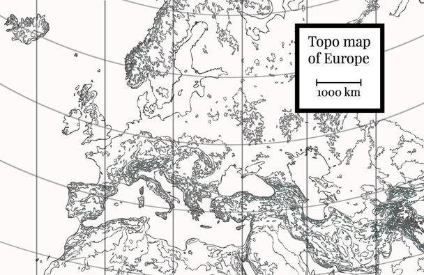 ヨーロッパの物理的な地図は。非常に詳細なベクトル図 - ベクター画像