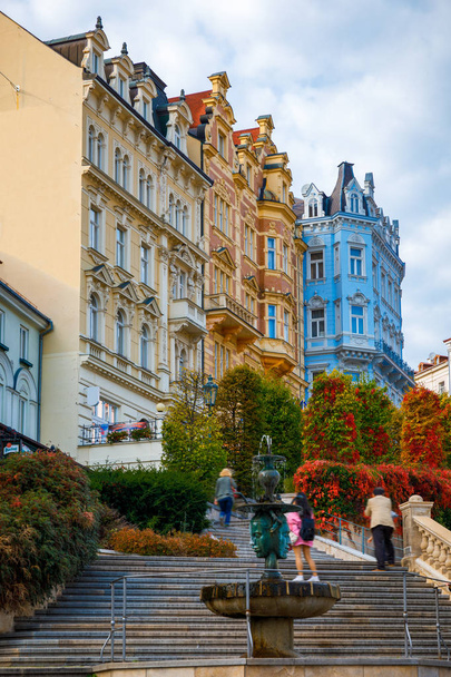 Építészet, Karlovy Vary (Karlsbad), Cseh Köztársaság. Hogy a t - Fotó, kép