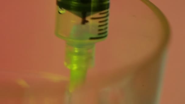 actual medical syringe in hand - Felvétel, videó