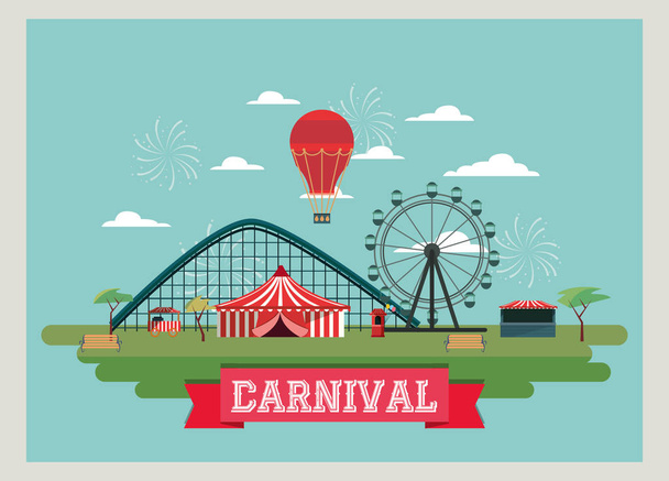 Circus carnaval ontwerp - Vector, afbeelding