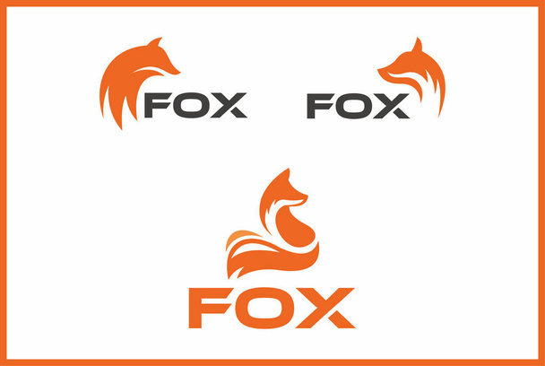 eenvoudige hoofd fox-logo - Vector, afbeelding