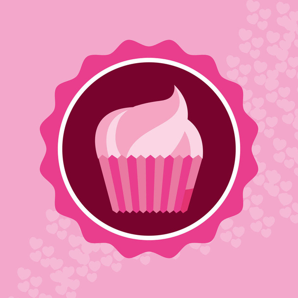 sladký cupcake design - Vektor, obrázek
