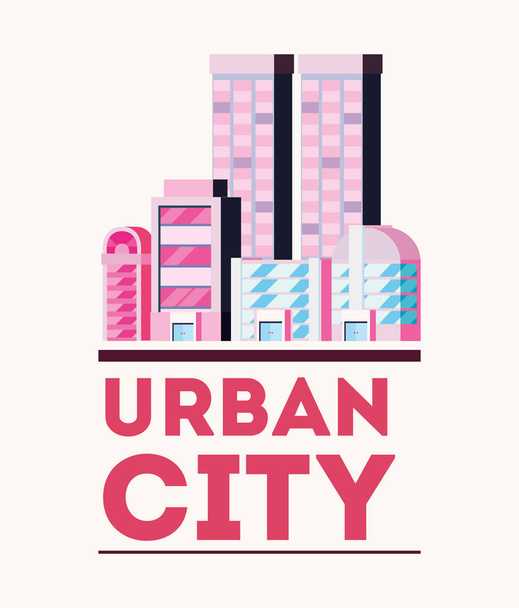 Urban city design - Vector, imagen
