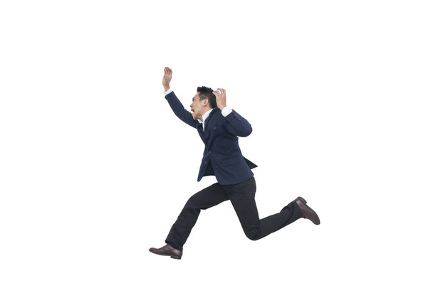 Asian Businessman  jump - Foto, afbeelding