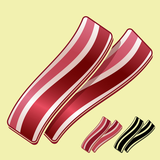 Tiras de bacon
 - Vetor, Imagem