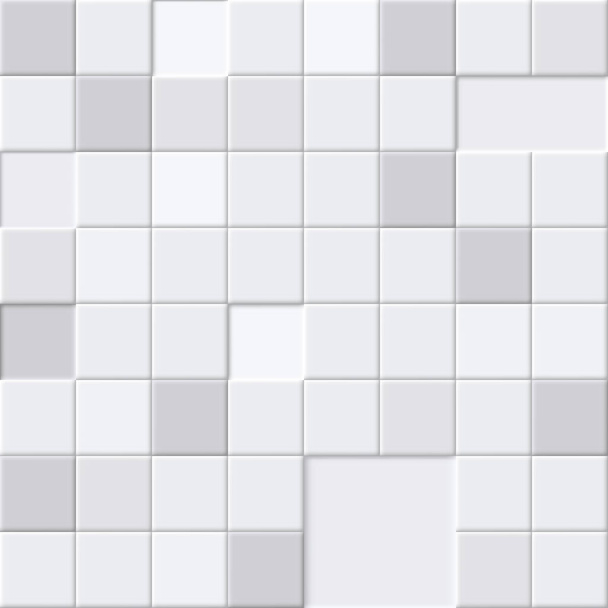 Fehér absztrakt zökkenőmentes minta, a fürdőszoba és a padló csempe háttér - Vektor, kép