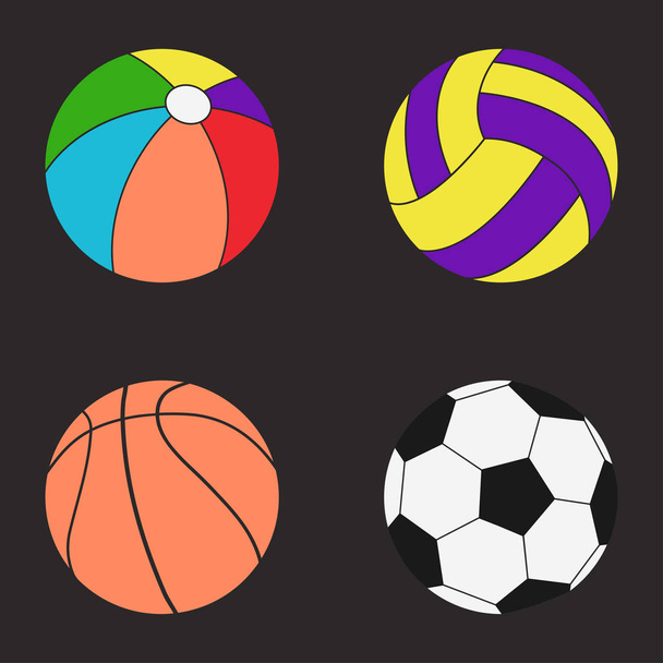 Balls set. Color - Vector, Image