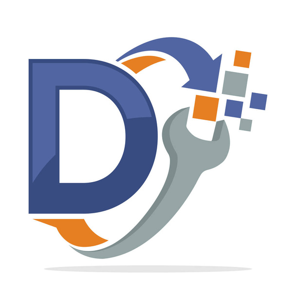 icono icono del logotipo para el negocio de reparación con la combinación de la letra D
 - Vector, imagen