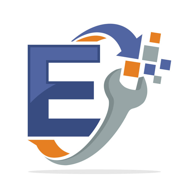 logo pictogram voor reparatie bedrijf met de combinatie van letter E - Vector, afbeelding