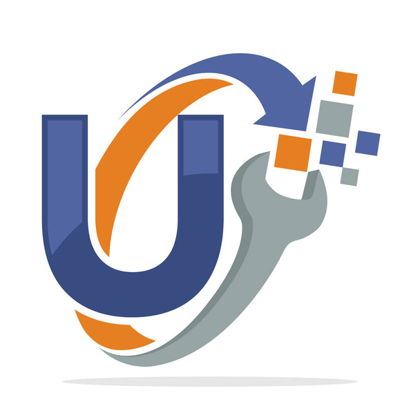 logo pictogram voor reparatie bedrijf met de combinatie van letter U - Vector, afbeelding