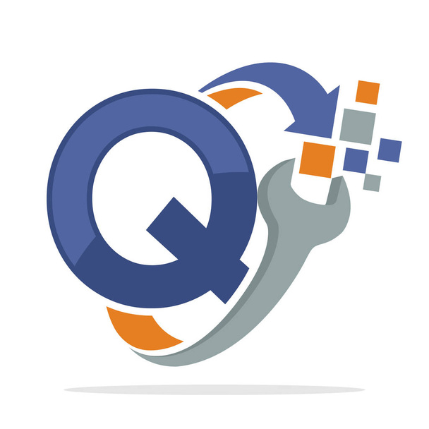 logo pictogram voor reparatie bedrijf met de combinatie van letter Q - Vector, afbeelding