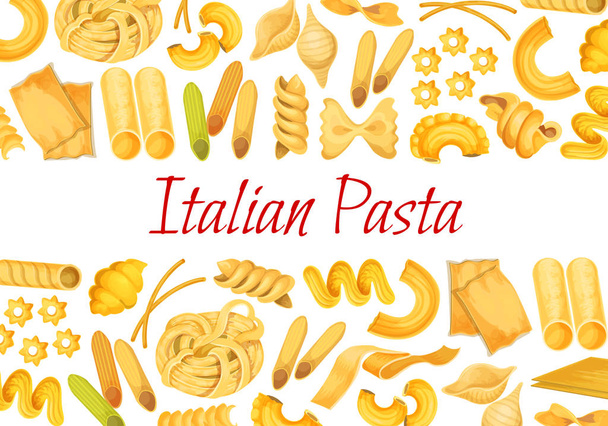 Vector Italian pasta restaurant poster - Vektor, kép