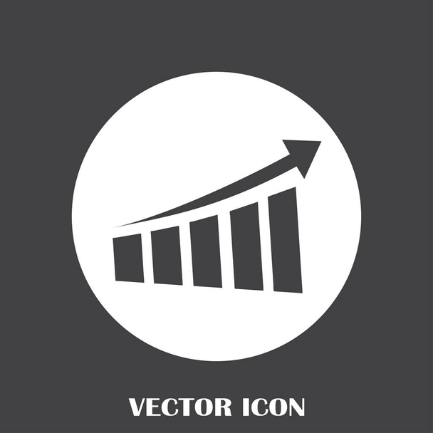 Graph Icon in trendy flat style. Chart bar symbol for your web site design, logo, app, UI. Vector illustration, EPS10. - Vector, Image