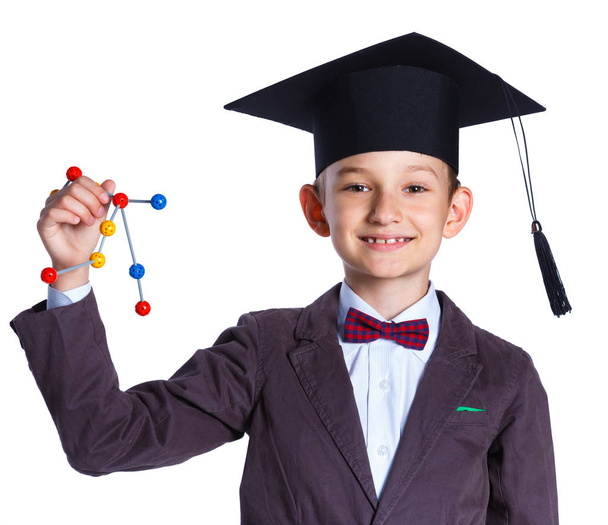 Little boy in academic hat - Zdjęcie, obraz