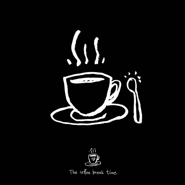 Cafe poster / Sketchy coffee illustration - vector - Вектор, зображення