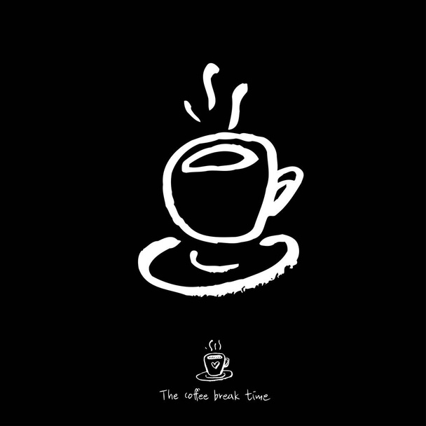 Cafe poster / Sketchy coffee illustration - vector - Vecteur, image