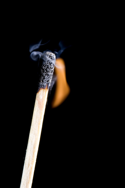Match with flame macro - Photo, Image