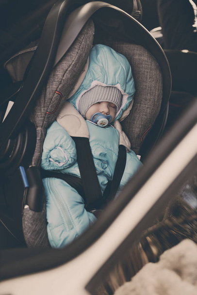 transportation of newborn in car - Photo, Image
