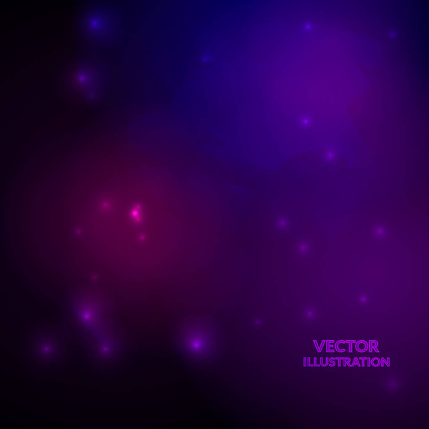 Space background. Nebula and shining stars. Vector illustration - Wektor, obraz