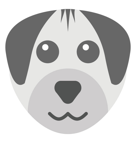 A dog laughing expression shown via smiley - Vector, Imagen