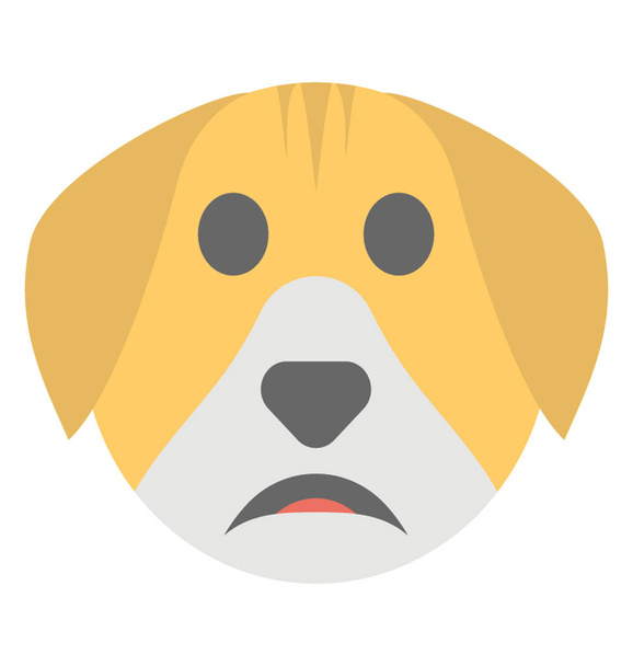 Un cane espressione triste mostrata tramite smiley
 - Vettoriali, immagini