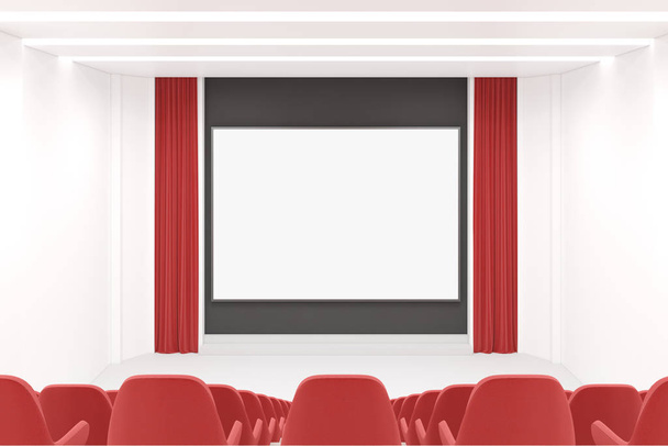 Сучасний інтер'єр кінотеатру, макет екрану
 - Фото, зображення