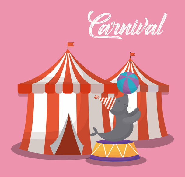 Цирк карнавал дизайн
 - Вектор, зображення