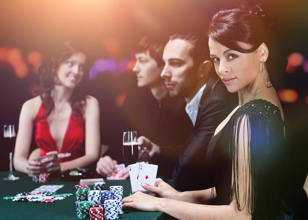 Young people have a good time in casino - Photo, Image