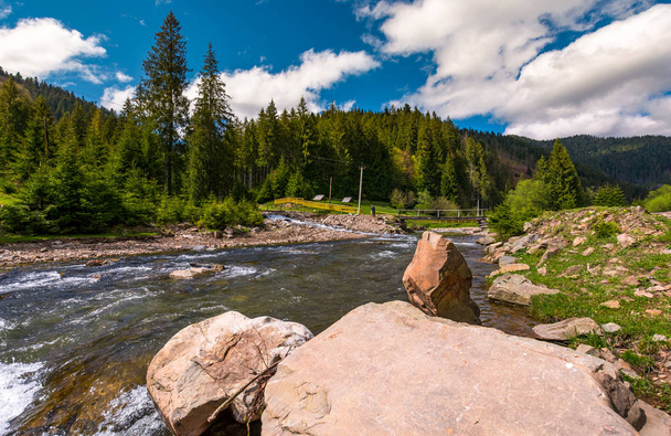 horská řeka v jarní - Fotografie, Obrázek