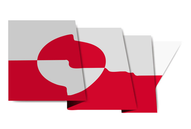 Drapeau national du Groenland icône mondiale
 - Vecteur, image