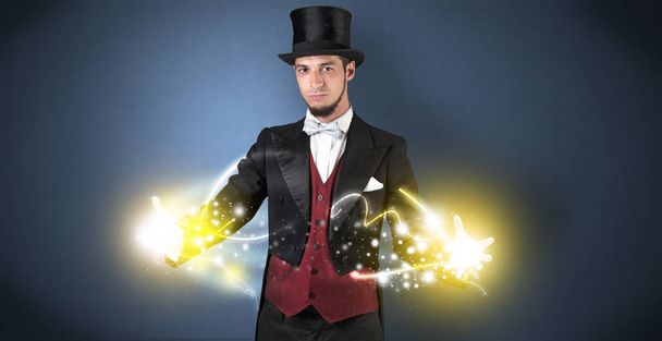 Magician holding his power on his hand - Foto, Bild