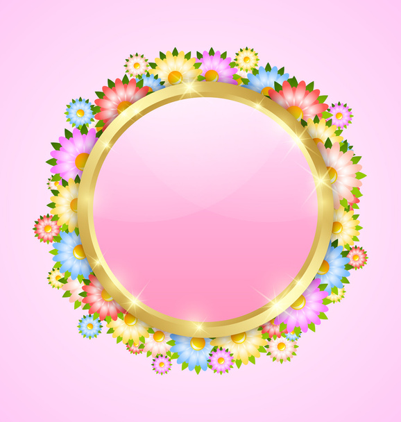 Flower bubble template - Wektor, obraz