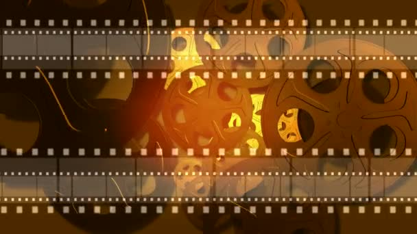 Abstract film reel looping motion background - Footage, Video