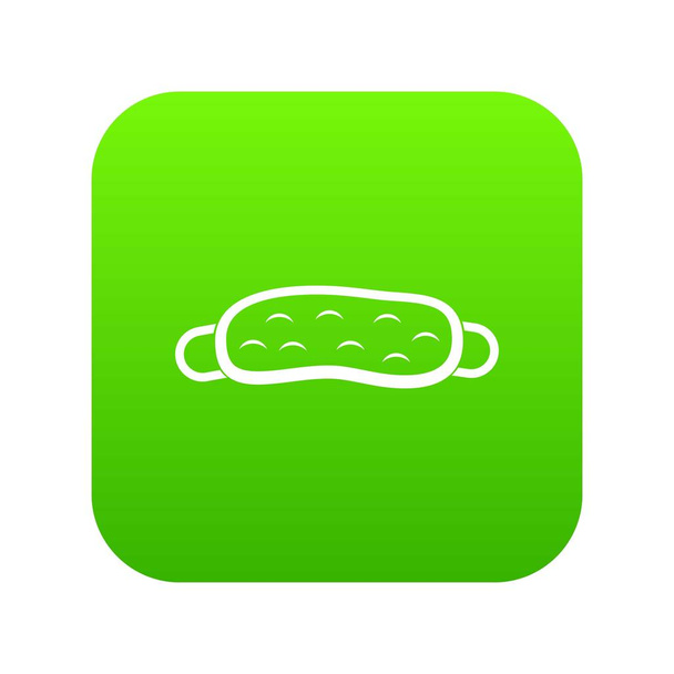 Sleeping mask icon digital green - Wektor, obraz