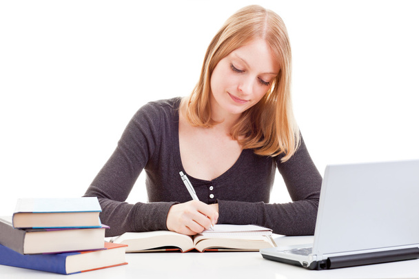 Female student studying - Fotó, kép