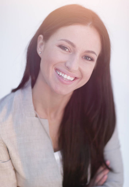 close-up face of a successful young woman. - Fotó, kép