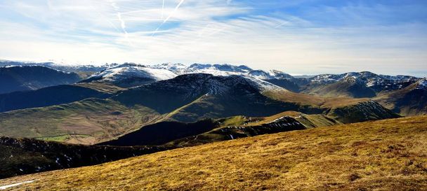 The ridges and valleys of the Cumbrian Mountains - Photo, Image