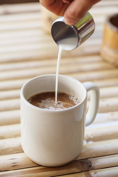 black coffee with milk - Фото, зображення