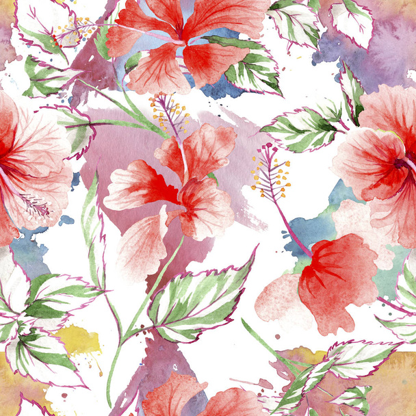 Wildflower rose flower pattern in a watercolor style. - Foto, Bild