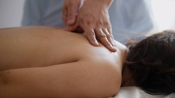 Spa. In the massage bank create a vacuum against the background of a woman - Photo, Image