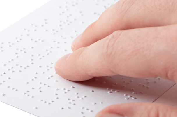Reading braille - Foto, imagen