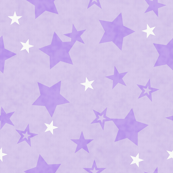 Purple and White Star Fabric Background - Photo, image