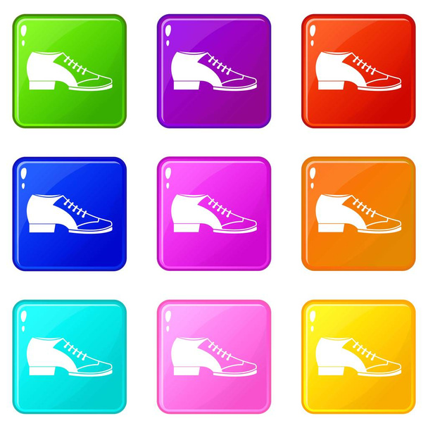 Tango shoe icons 9 set - Vektor, obrázek