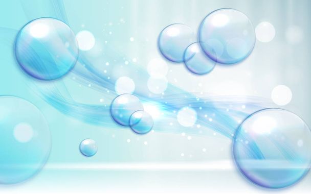Soap Bubbles Abstract Background Vector Illustration EPS10 - Vektör, Görsel