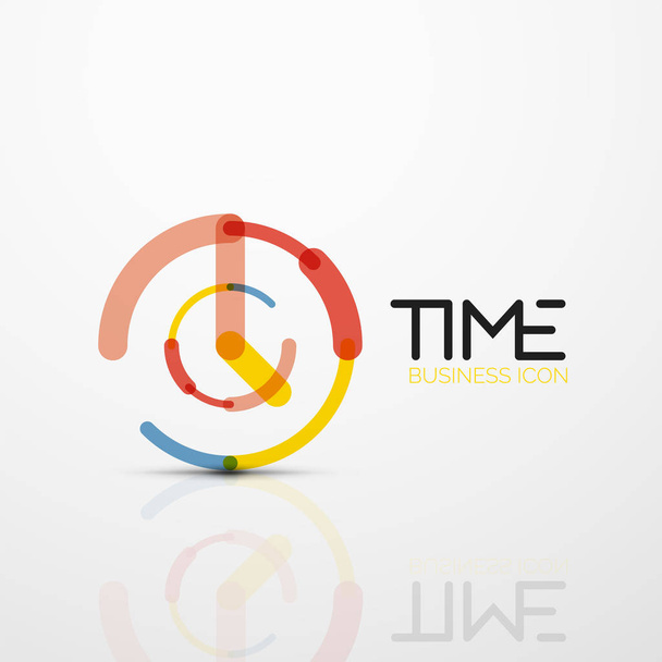 Idea de logotipo abstracto vectorial, concepto de tiempo o icono de negocio reloj
 - Vector, Imagen
