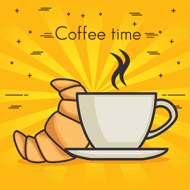 coffet time design - Vector, Image
