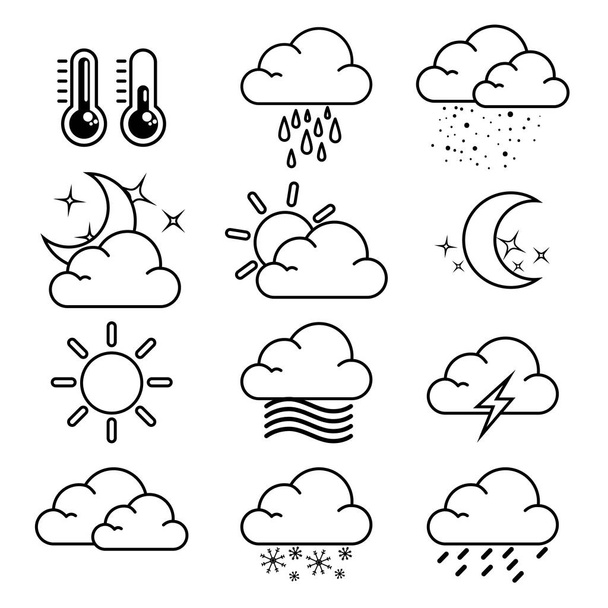 気象予報の概念 - ベクター画像