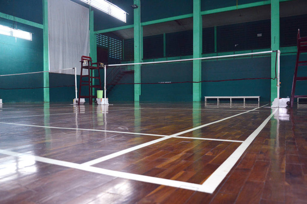 texture in legno sul campo da badminton
 - Foto, immagini