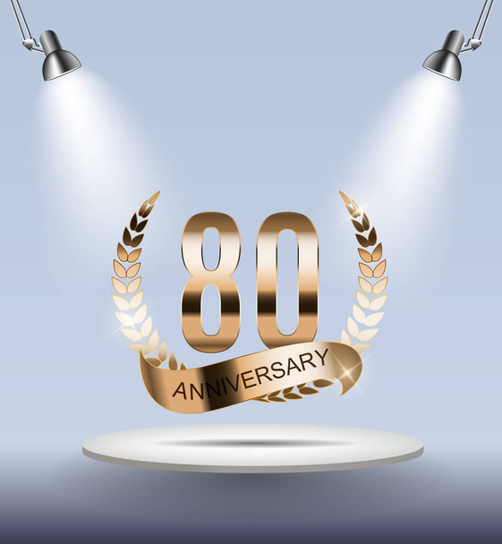 Illustrazione vettoriale del logo del modello 80 anni
 - Vettoriali, immagini