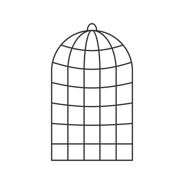 Cage pour oiseaux isolés. Piège pour perroquets. Illustration vectorielle
. - Vecteur, image